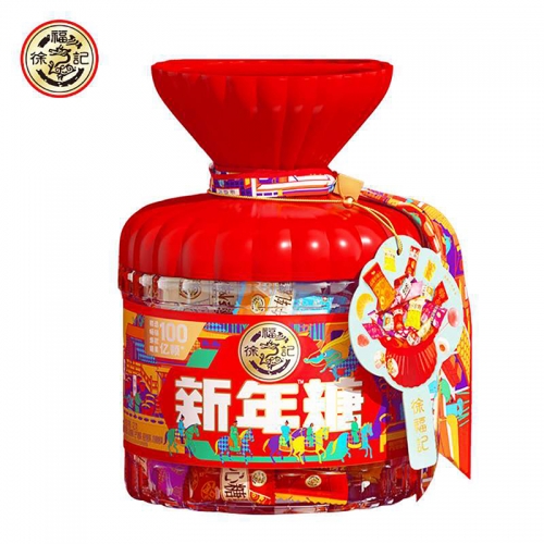 徐福记新年糖桶装420g